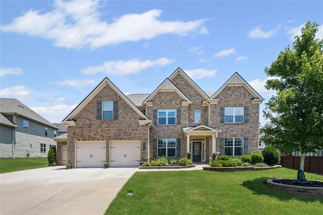 745 Newfield Ln, Alpharetta, GA 30004 - view of front of property featuring brick siding, a garage, and concrete driveway