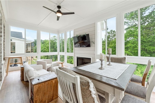 2565 Cork St, Braselton, GA 30517 - sunroom with ornamental molding and wood finished floors