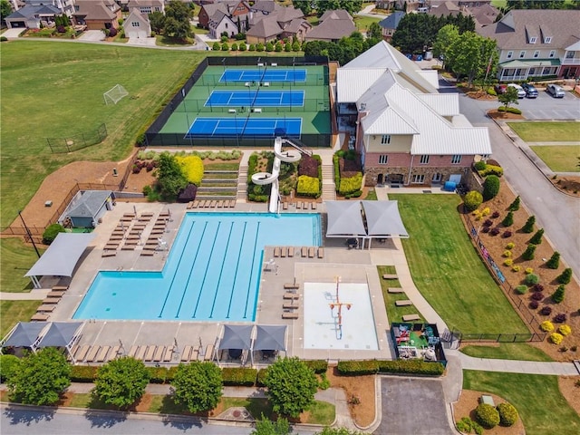 2565 Cork St, Braselton, GA 30517 - aerial view of residential area featuring a pool area