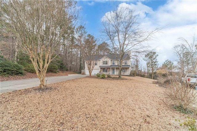 view of front of house featuring a garage