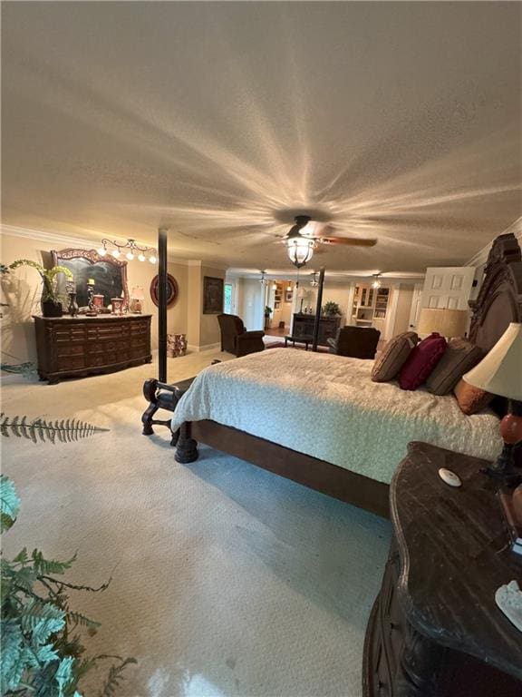 334 Eagle Cir, Dillard, GA 30537 - bedroom featuring carpet flooring, ceiling fan, and ornamental molding