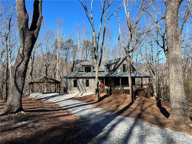 view of front of home featuring a porch