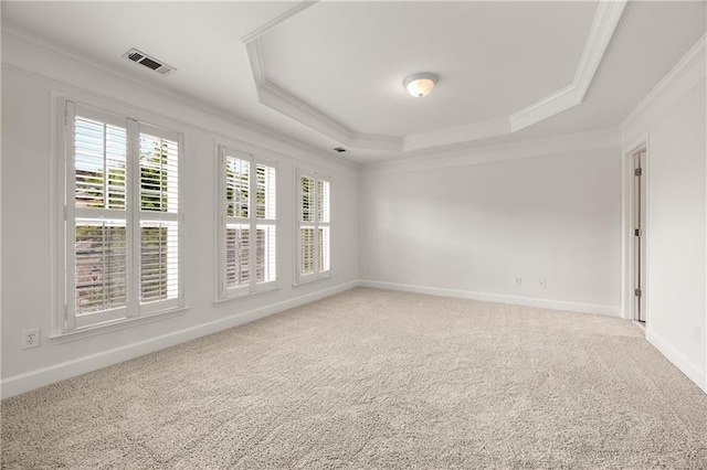 2513 Friar Tuck Ln SE Unit 1, Atlanta, GA 30339 - spare room featuring ornamental molding, a raised ceiling, carpet floors, and baseboards