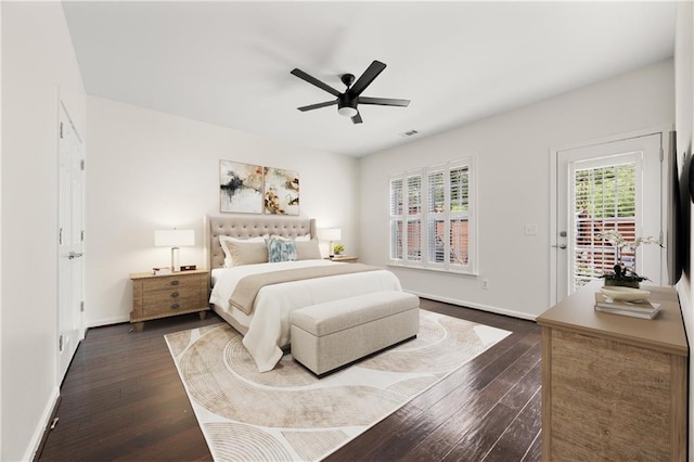 2513 Friar Tuck Ln SE Unit 1, Atlanta, GA 30339 - bedroom featuring dark wood finished floors, multiple windows, and access to exterior