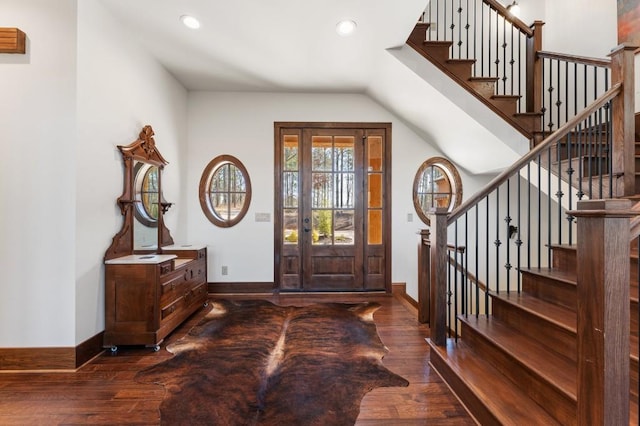 975 Blalock Lakes Dr, Newnan, GA 30263 - foyer entrance featuring recessed lighting, wood-type flooring, and baseboards