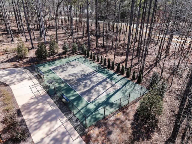 975 Blalock Lakes Dr, Newnan, GA 30263 - view of tennis court with fence