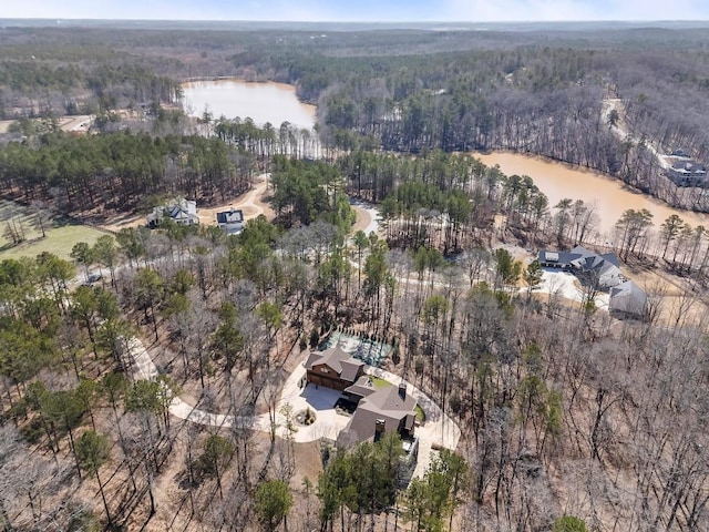 975 Blalock Lakes Dr, Newnan, GA 30263 - aerial view featuring a forest view and a water view