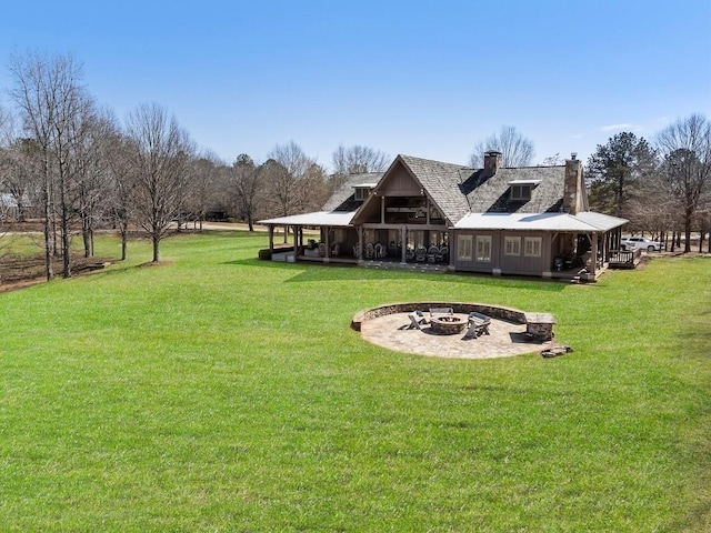 975 Blalock Lakes Dr, Newnan, GA 30263 - view of yard with a fire pit