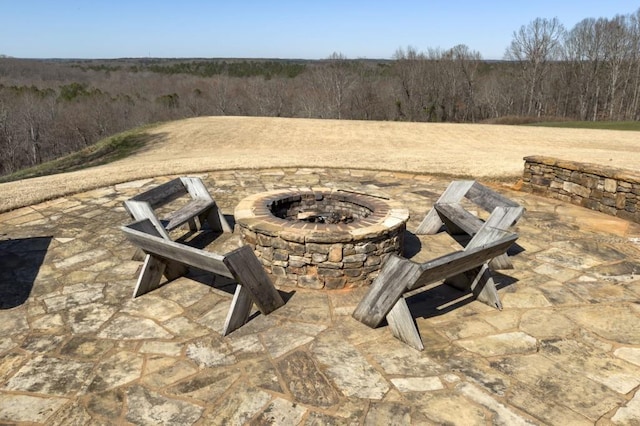 975 Blalock Lakes Dr, Newnan, GA 30263 - view of patio featuring an outdoor fire pit