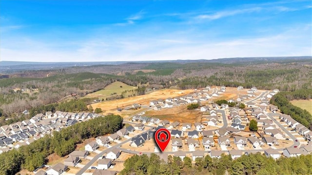 drone / aerial view with a residential view