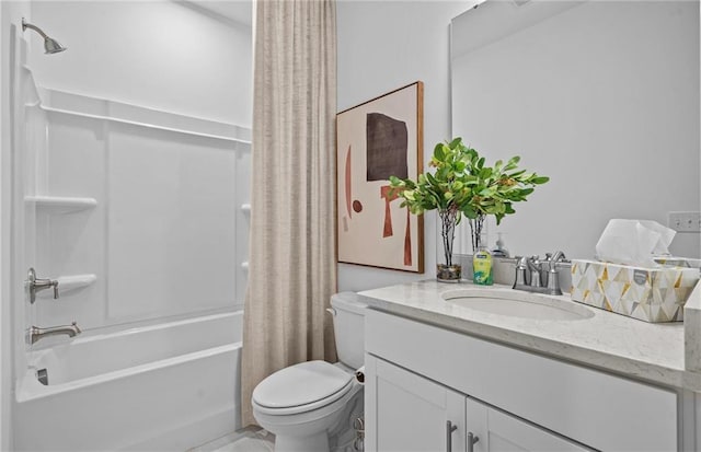 352 Foxglove Way, Mcdonough, GA 30253 - bathroom with toilet, vanity, and shower / bath combo