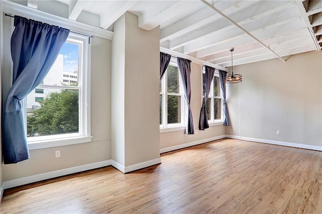 interior space with a healthy amount of sunlight and hardwood / wood-style floors