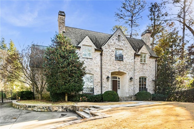 view of french country style house