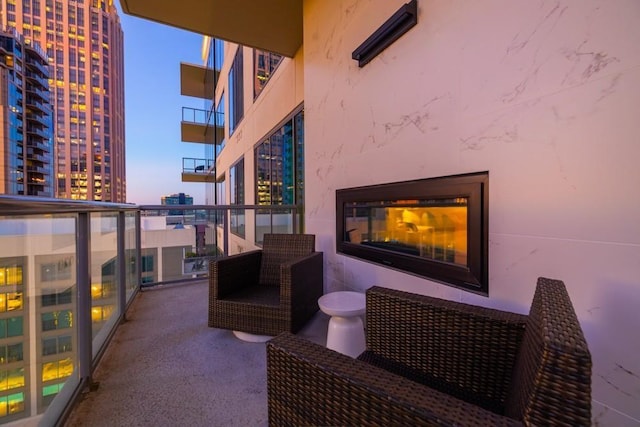 balcony featuring a view of city