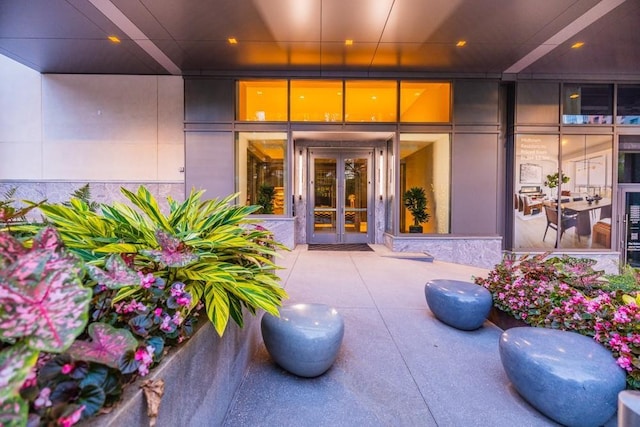 entrance to property with french doors