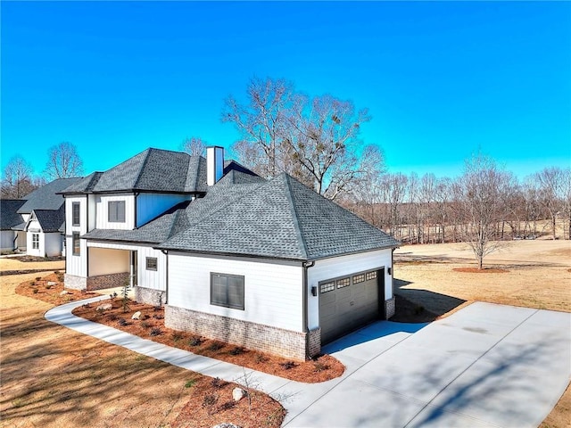 view of home's exterior featuring a garage