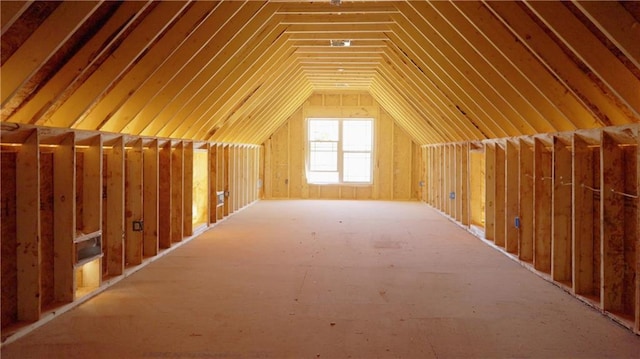 view of attic