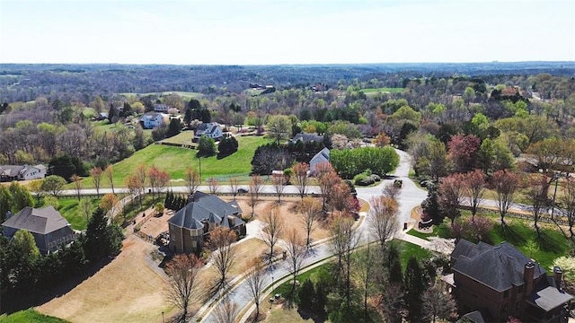 aerial view with a residential view