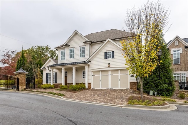 craftsman-style house with a garage