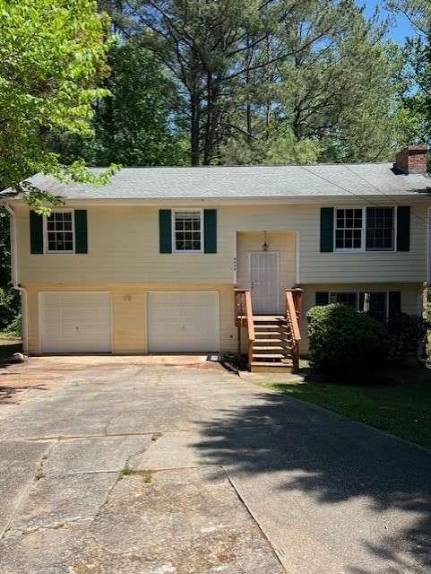 bi-level home with a garage