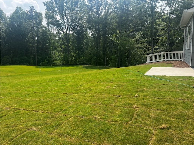 280 River Run Dr, Dallas, GA 30132 - view of green lawn featuring a patio area