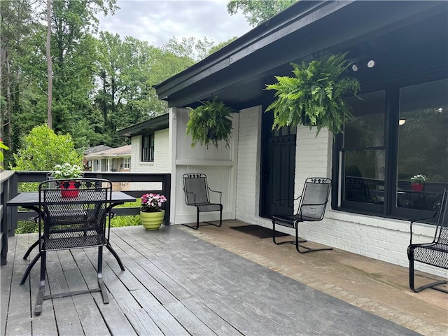 view of wooden deck