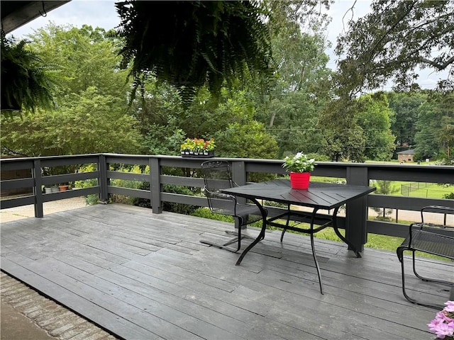 view of wooden terrace