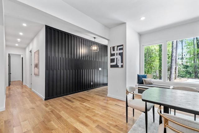 4366 Skyland Dr NE, Atlanta, GA 30342 - dining area with light wood-type flooring, baseboards, and recessed lighting