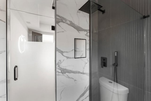 4366 Skyland Dr NE, Atlanta, GA 30342 - full bathroom with toilet, visible vents, and a marble finish shower
