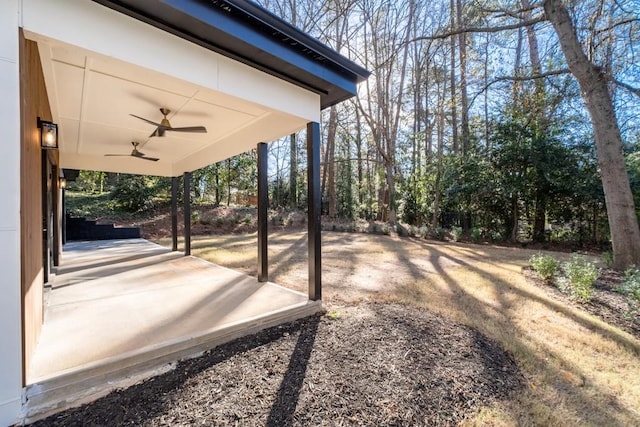 4366 Skyland Dr NE, Atlanta, GA 30342 - view of yard featuring a ceiling fan and a patio