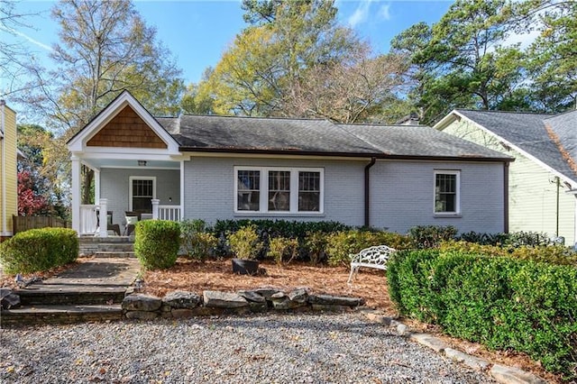 view of front of house with a porch