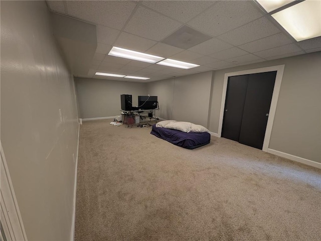 5882 Grandview Ct NW, Acworth, GA 30101 - finished basement with carpet floors and a drop ceiling