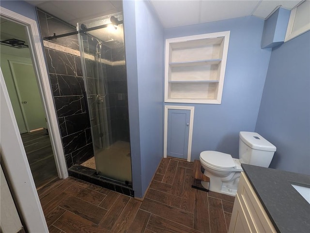 5882 Grandview Ct NW, Acworth, GA 30101 - bathroom featuring vanity, a shower stall, and built in features