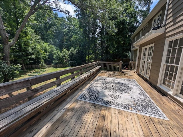 5882 Grandview Ct NW, Acworth, GA 30101 - view of wooden terrace