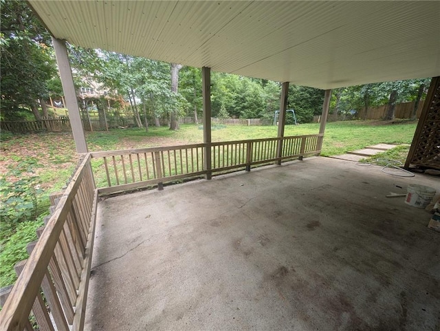 5882 Grandview Ct NW, Acworth, GA 30101 - fenced backyard with a patio area