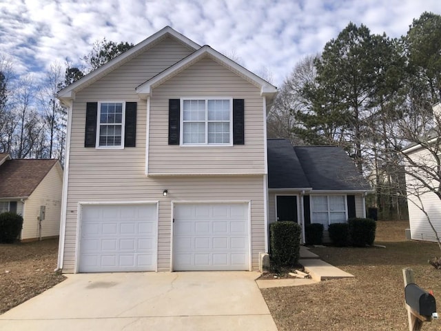 front of property featuring a garage