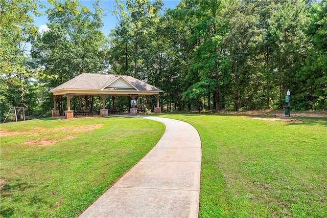 348 Meeler Cir, Bogart, GA 30622 - view of property's community featuring a gazebo, a yard, and view of wooded area