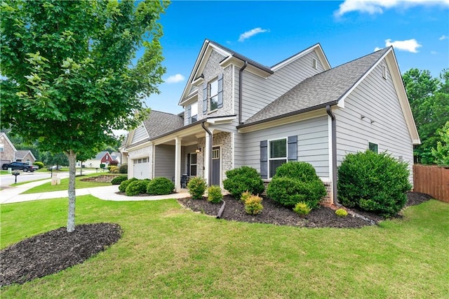 348 Meeler Cir, Bogart, GA 30622 - view of front facade featuring an attached garage, a shingled roof, and brick siding