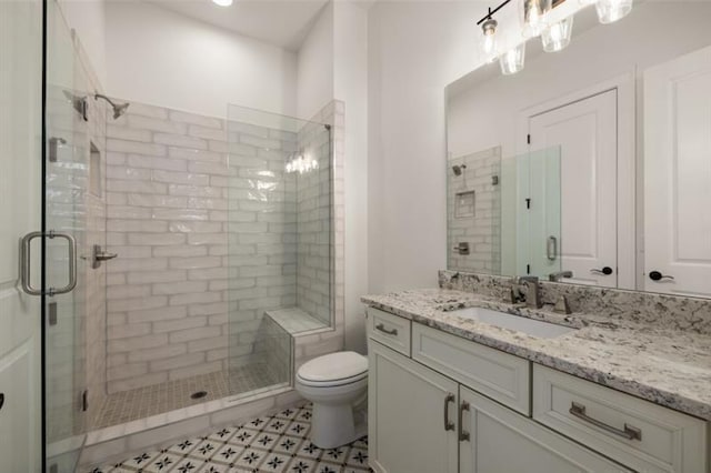5247 Flannery Chase SW, Powder Springs, GA 30127 - full bath featuring a stall shower, toilet, and vanity