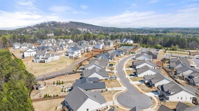 5247 Flannery Chase SW, Powder Springs, GA 30127 - aerial view of property and surrounding area with nearby suburban area