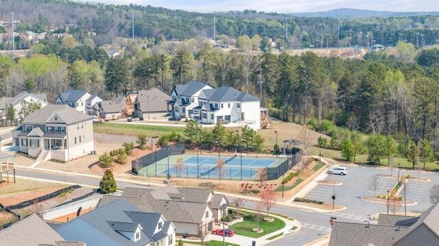 5247 Flannery Chase SW, Powder Springs, GA 30127 - aerial view of residential area featuring a forest