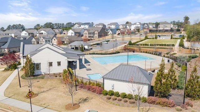 5247 Flannery Chase SW, Powder Springs, GA 30127 - aerial view of residential area with a pool