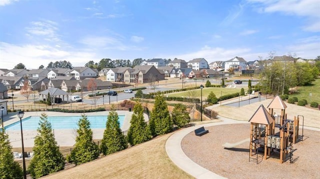 5247 Flannery Chase SW, Powder Springs, GA 30127 - view of home's community featuring a residential view, a pool, and fence