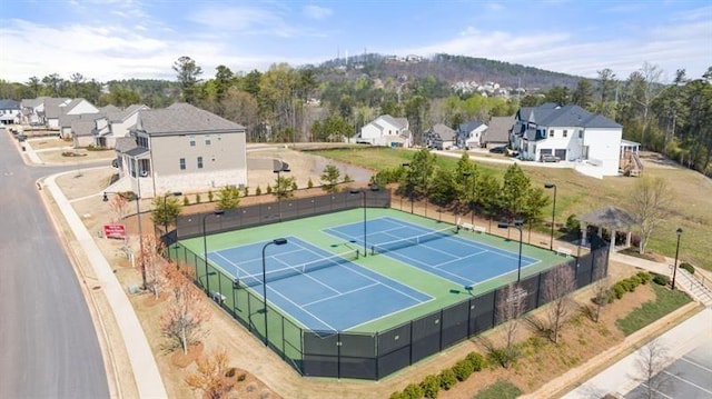 5247 Flannery Chase SW, Powder Springs, GA 30127 - view of tennis court featuring fence and a residential view