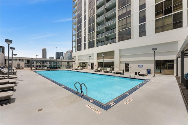 view of pool with a patio