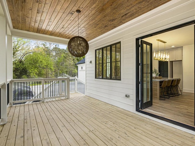 view of wooden terrace