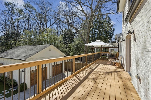 view of wooden terrace