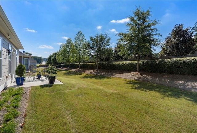 view of yard with a patio