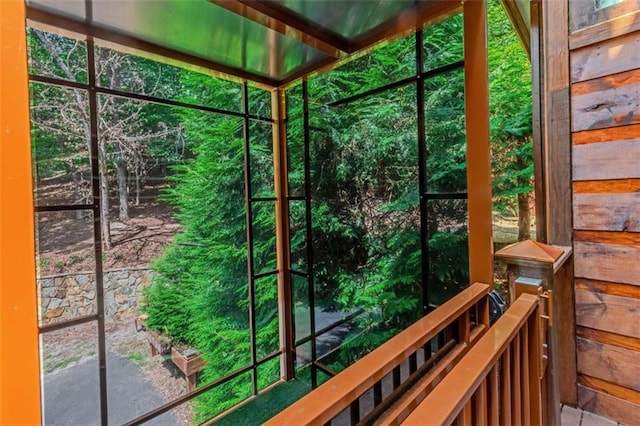 view of sunroom