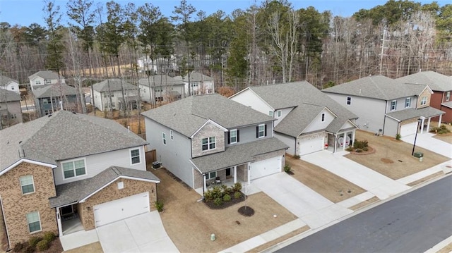 bird's eye view featuring a residential view